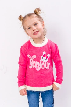 Светр для дівчинки "Bonjour" NoBrand 86 Рожевий (p-3123-87799)