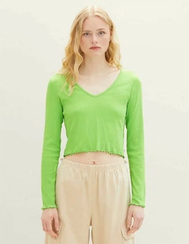 Лонгслів Tom Tailor Ж1110760 (1038364) колір зелений S