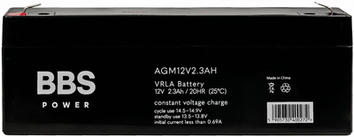 Akumulator BBS Power AGM12V2.3AH AGM VRLA 12 V 2.3 Ah