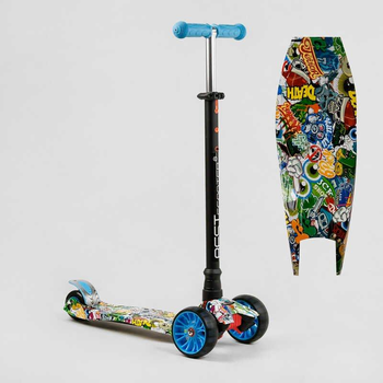 Самокат детский четырехколесный с подсветкой Best Scooter MAXI Stick2 S - 11901