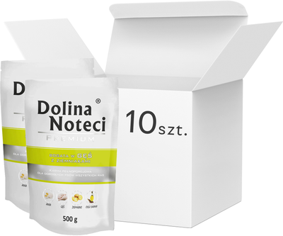 Mokra karma dla psów Dolina Noteci Premium Bogata w gęś z ziemniakami 10 x 500 g (5902921380832)