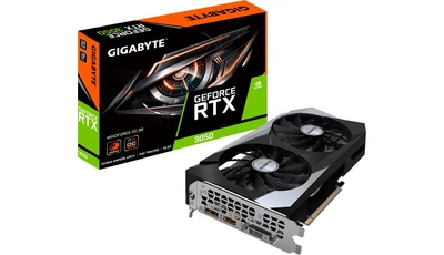 Відеокарта Gigabyte PCI-Ex GeForce RTX 3050 Windforce OC 8GB GDDR6 (128bit) (1792/14000) (HDMI, DisplayPort, DVI-D)
