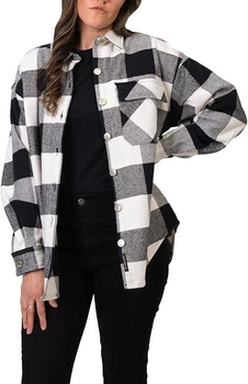 Жіноча фланельна сорочка в клітину Silver Jeans Co. Women's Color: Black Розмір: XL