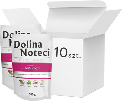 Mokra karma dla psów Dolina Noteci Premium bogata w indyka 10 x 500 g (5902921381242)