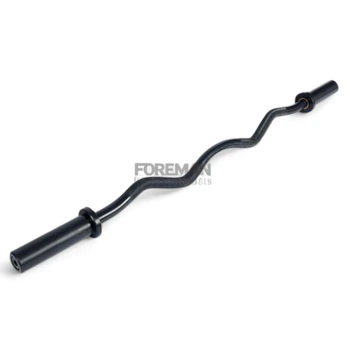 Гриф для штанги кривий Foreman OBZ-5 EZ, 13.6 кг (чорний), FM-OBZ-5-BK