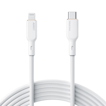 Кабель Aukey QC PD USB Type-C – Apple Lightning 1.8 м 27 W CB-SCL2 White (689323785247)