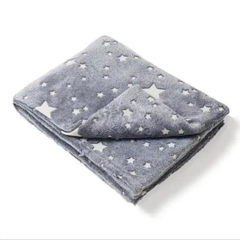Светящийся плед для детей и подростков Magic Blanket серый 150х100 см день ночь плюшевый теплый
