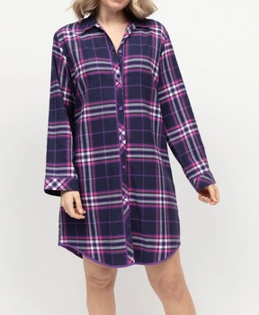 Халат жіночий Cyberjammies Edie 0467 20/3XL Фіолетовий у клітинку (5051877525337)