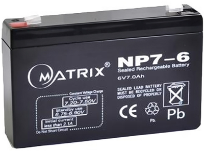Аккумуляторная батарея Matrix 6V 7Ah (NP7-6)