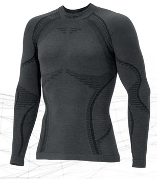 Термофутболка Accapi Ergowool чоловіча Iron/Black M/L сіра/чорна