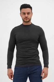 Гольф однотонный стойка Trend Collection 6801 Антрацит (GRAY) XL
