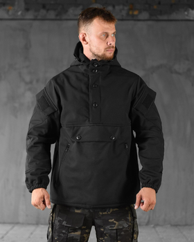 Тактична куртка демісезонна анорак SoftShell 2XL чорна (88913)