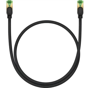 Сетевой кабель Baseus High Speed CAT8 40Gigabit Ethernet Cable (Braided Cable) 0.5m (B0013320C111-00) Cluster Black