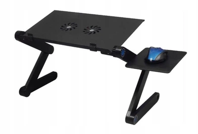 Портативный столик для ноутбука с охлаждением Laptop Table T8 Черный