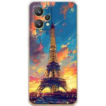 Силиконовый Чехол с Картинкой для Realme 9 Принт (Париж, Эйфелева Башня) (44703-ysm038)