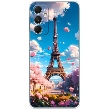 Силиконовый Чехол с Картинкой для Samsung Galaxy M34 5G (M346) Принт (Париж, Эйфелева Башня) (50022-ysm035)