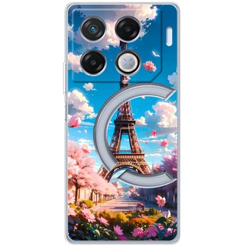 Силиконовый Чехол с Картинкой для Infinix GT 20 Pro Принт (Париж, Эйфелева Башня) (58069-ysm035)