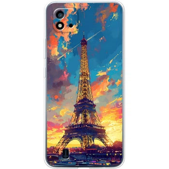 Силиконовый Чехол с Картинкой для Realme C11 2021 Принт (Париж, Эйфелева Башня) (44022-ysm038)
