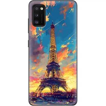 Силиконовый Чехол с Картинкой для Samsung Galaxy A41 (A415) Принт (Париж, Эйфелева Башня) (39755-ysm038)