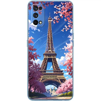 Силиконовый Чехол с Картинкой для Realme 7 Pro Принт (Париж, Эйфелева Башня) (41746-ysm036)