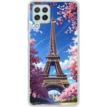 Силиконовый Чехол с Картинкой для Samsung Galaxy M32 (M325) Принт (Париж, Эйфелева Башня) (42962-ysm036)