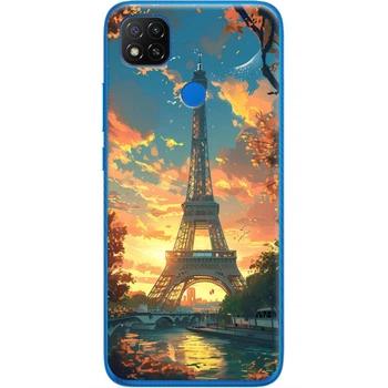 Силиконовый Чехол с Картинкой для Xiaomi Redmi 9C Принт (Париж, Эйфелева Башня) (40879-ysm037)