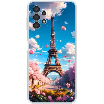 Силиконовый Чехол с Картинкой для Samsung Galaxy A13 4G (A135) Принт (Париж, Эйфелева Башня) (44331-ysm035)