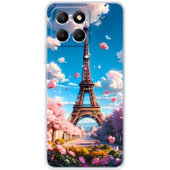 Силиконовый Чехол с Картинкой для Huawei Honor X6 Принт (Париж, Эйфелева Башня) (48747-ysm035)