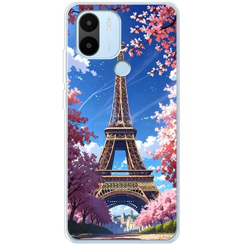 Силиконовый Чехол с Картинкой для Xiaomi Redmi A1 Plus Принт (Париж, Эйфелева Башня) (45573-ysm036)