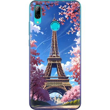 Силиконовый Чехол с Картинкой для Huawei P Smart 2019 Принт (Париж, Эйфелева Башня) (35788-ysm036)