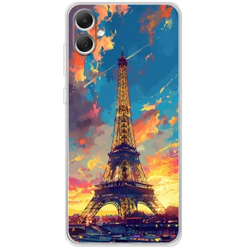 Силиконовый Чехол с Картинкой для Samsung Galaxy A05 (A055) Принт (Париж, Эйфелева Башня) (50402-ysm038)