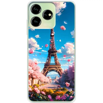 Силиконовый Чехол с Картинкой для ZTE Blade V50 Design 4G Принт (Париж, Эйфелева Башня) (54043-ysm035)