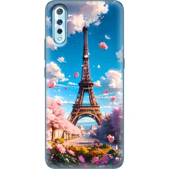 Силиконовый Чехол с Картинкой для Vivo V17 Neo Принт (Париж, Эйфелева Башня) (37613-ysm035)