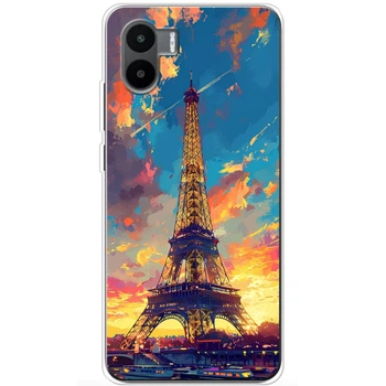 Силиконовый Чехол с Картинкой для Xiaomi Redmi A2 Принт (Париж, Эйфелева Башня) (46494-ysm038)
