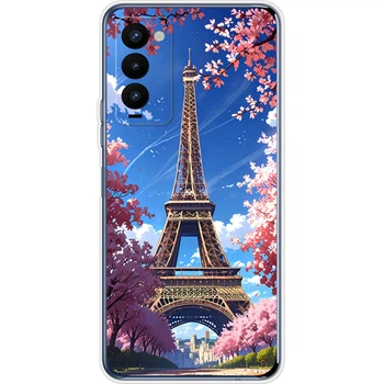 Силіконовий Чохол з Картинкою для Tecno Camon 18 Принт (Париж, Ейфелева Вежа) (44215-ysm036)