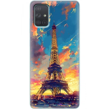 Силиконовый Чехол с Картинкой для Samsung Galaxy A71 (A715) Принт (Париж, Эйфелева Башня) (38850-ysm038)