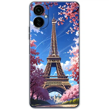 Силиконовый Чехол с Картинкой для Tecno Camon 19 Neo Принт (Париж, Эйфелева Башня) (45426-ysm036)