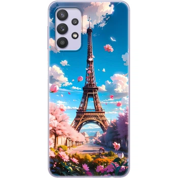 Силиконовый Чехол с Картинкой для Samsung Galaxy A32 4G (A325) Принт (Париж, Эйфелева Башня) (42084-ysm035)