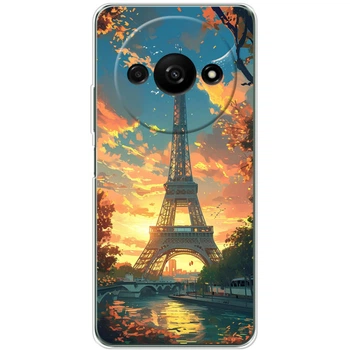 Силиконовый Чехол с Картинкой для Xiaomi Redmi A3 Принт (Париж, Эйфелева Башня) (55749-ysm037)