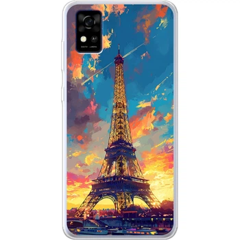 Силиконовый Чехол с Картинкой для ZTE Blade A31 Принт (Париж, Эйфелева Башня) (43293-ysm038)