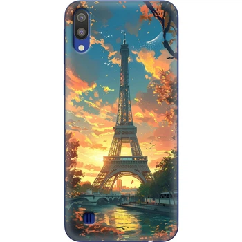 Силиконовый Чехол с Картинкой для Samsung Galaxy M10 (M105) Принт (Париж, Эйфелева Башня) (36518-ysm037)