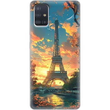 Силиконовый Чехол с Картинкой для Samsung Galaxy A51 (A515) Принт (Париж, Эйфелева Башня) (38808-ysm037)