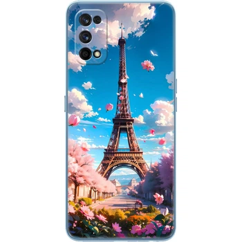 Силиконовый Чехол с Картинкой для Realme 7 Pro Принт (Париж, Эйфелева Башня) (41746-ysm035)