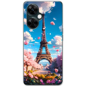 Силиконовый Чехол с Картинкой для OnePlus Nord CE 3 Lite Принт (Париж, Эйфелева Башня) (49058-ysm035)