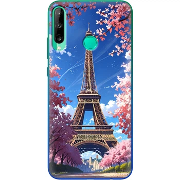 Силиконовый Чехол с Картинкой для Huawei P40 Lite E Принт (Париж, Эйфелева Башня) (39374-ysm036)