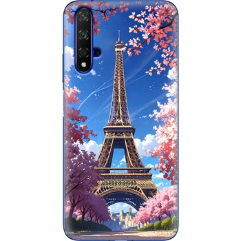 Силиконовый Чехол с Картинкой для Huawei Honor 20 Принт (Париж, Эйфелева Башня) (37632-ysm036)