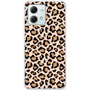 Силиконовый Чехол с Картинкой для Motorola G84 Принт (Леопардовый, leo) (50348-ysm033)