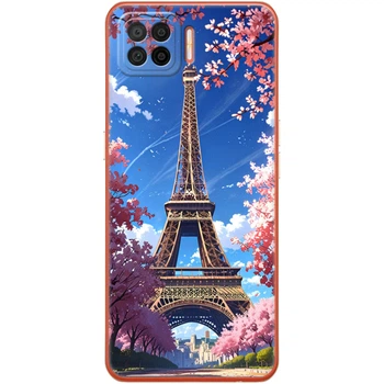 Силиконовый Чехол с Картинкой для OPPO A73 Принт (Париж, Эйфелева Башня) (41741-ysm036)