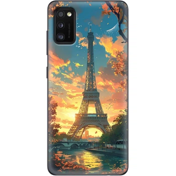 Силиконовый Чехол с Картинкой для Samsung Galaxy A41 (A415) Принт (Париж, Эйфелева Башня) (39755-ysm037)