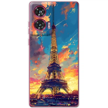 Силиконовый Чехол с Картинкой для Motorola Edge 50 Fusion Принт (Париж, Эйфелева Башня) (57659-ysm038)